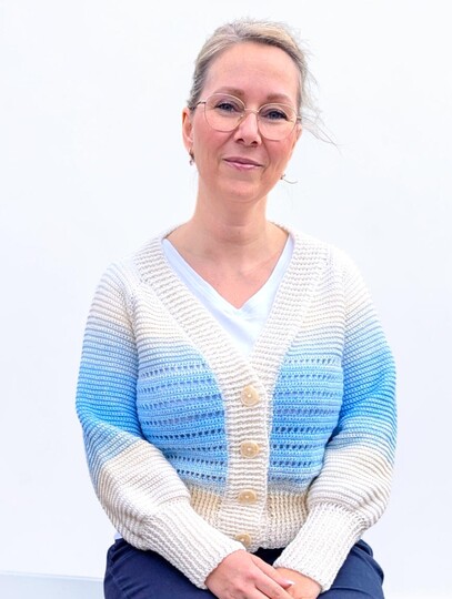 Häkelanleitung "Cleo"-trendige Häkeljacke im RVO-Stil, alle Größen