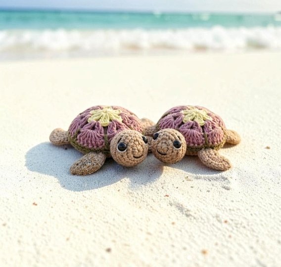 PDF Häkelanleitung Amigurumi African Flower Schildkröte Florentina