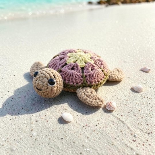 PDF Häkelanleitung Amigurumi African Flower Schildkröte Florentina
