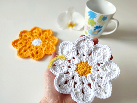 Daisy Coasters - Beginner-friendly Crochet Pattern