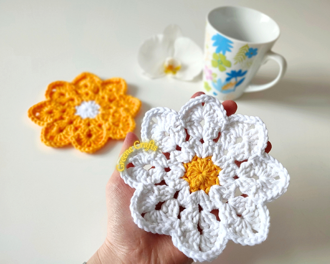 Daisy Coasters - Beginner-friendly Crochet Pattern