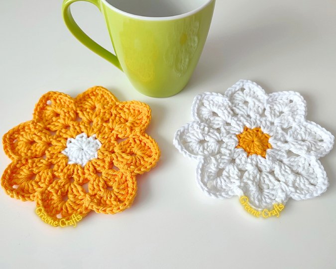 Daisy Coasters for Mother's Day - Beginner-friendly Crochet Pattern