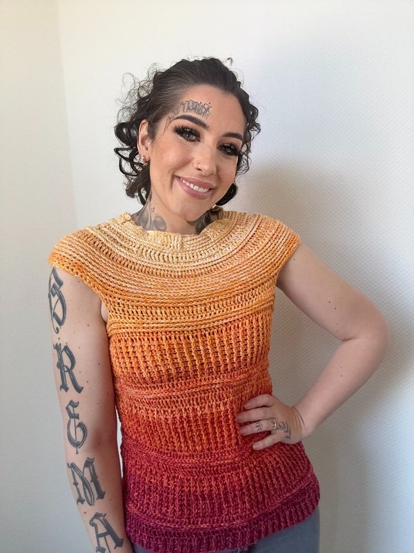 Häkelanleitung Tshirt "SUNSET ON FIRE" - Bild 9