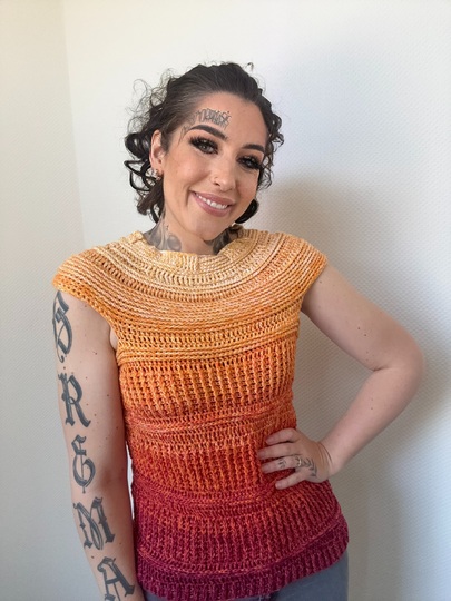 Häkelanleitung Tshirt "SUNSET ON FIRE"