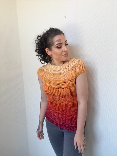 Häkelanleitung Tshirt "SUNSET ON FIRE"