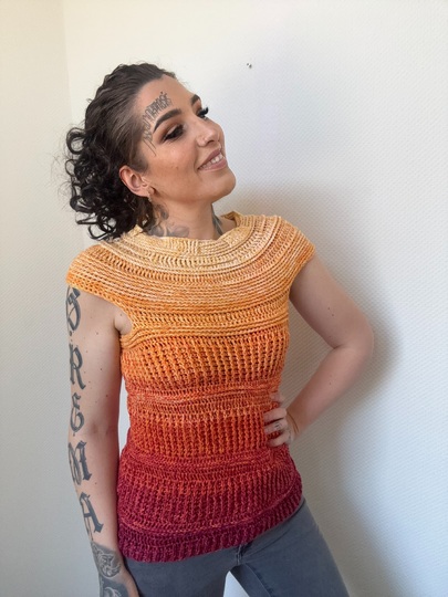 Häkelanleitung Tshirt "SUNSET ON FIRE"