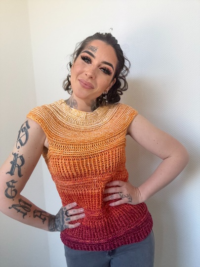 Häkelanleitung Tshirt "SUNSET ON FIRE"