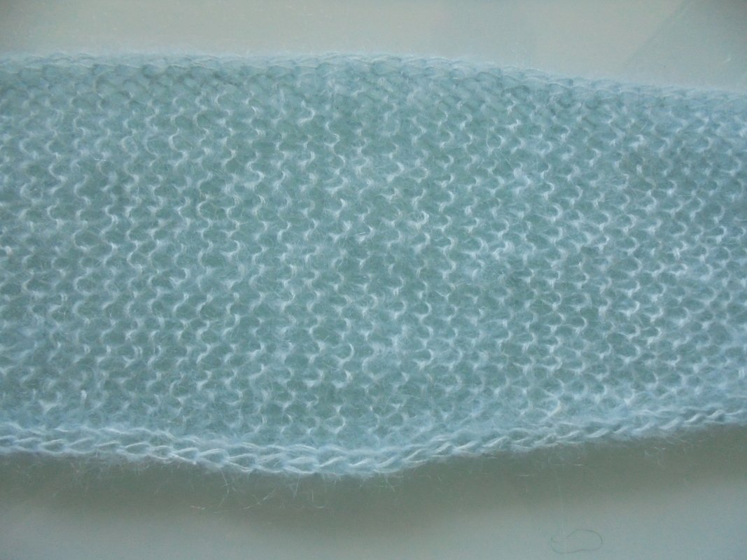 Strickanleitung Mini-Tuch Mohair mit I-Cordrand, Schaltuch, Minischal - Bild 4