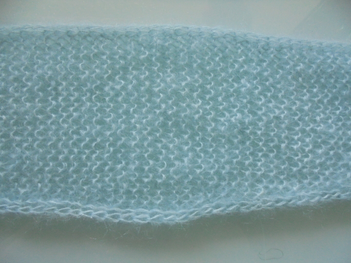 Strickanleitung Mini-Tuch Mohair mit I-Cordrand, Schaltuch, Minischal