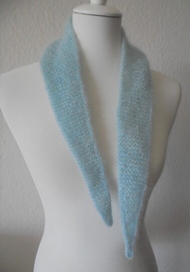 Strickanleitung Mini-Tuch Mohair mit I-Cordrand, Schaltuch, Minischal