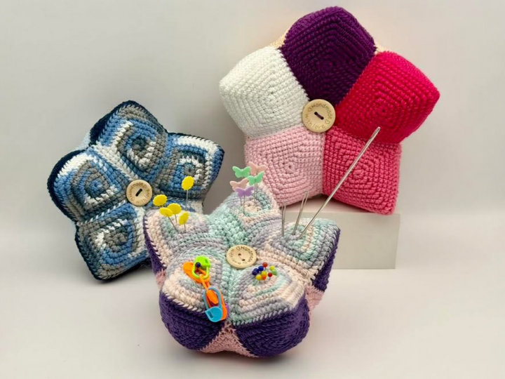 Häkelanleitung Kronen - Nadelkissen