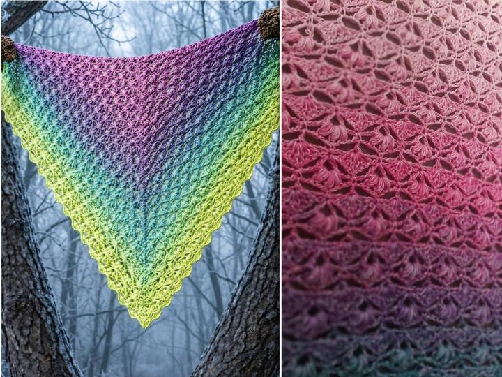 Häkelanleitung Dreieckstuch Fiori