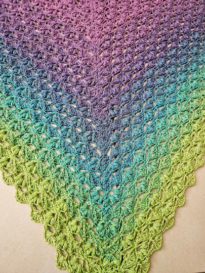 Häkelanleitung Dreieckstuch Fiori