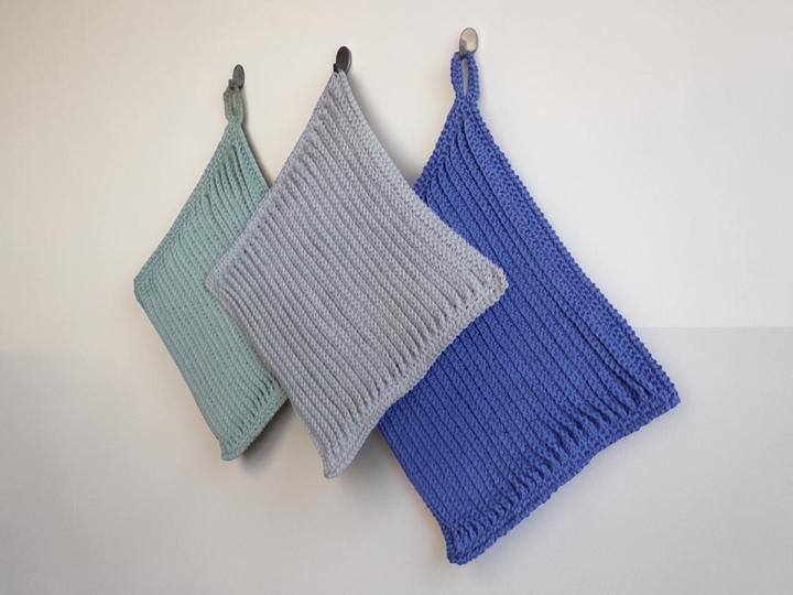 Potholders & Washing-Up Cloth - Crochet Pattern