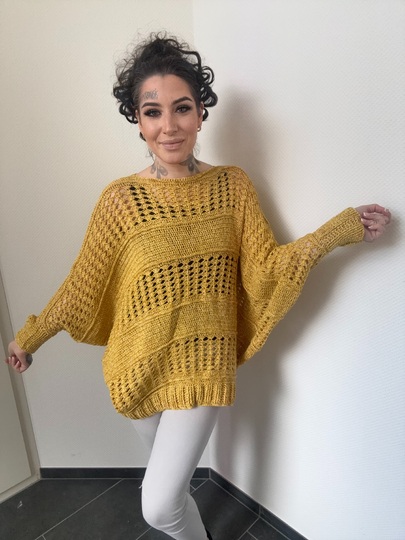 Häkelanleitung Fledermauspulli "GOLDY"