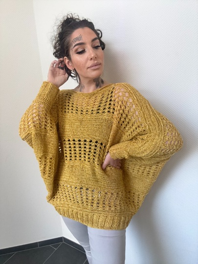 Häkelanleitung Fledermauspulli "GOLDY"