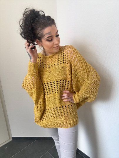 Häkelanleitung Fledermauspulli "GOLDY"