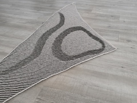 Stier (Sternzeichen) Schattenstricken, Illusionsstricken, Motivtuch