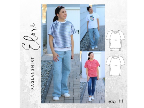 Ebook Raglanshirt ELORI Gr. 32-56, PDF-Schnittmuster