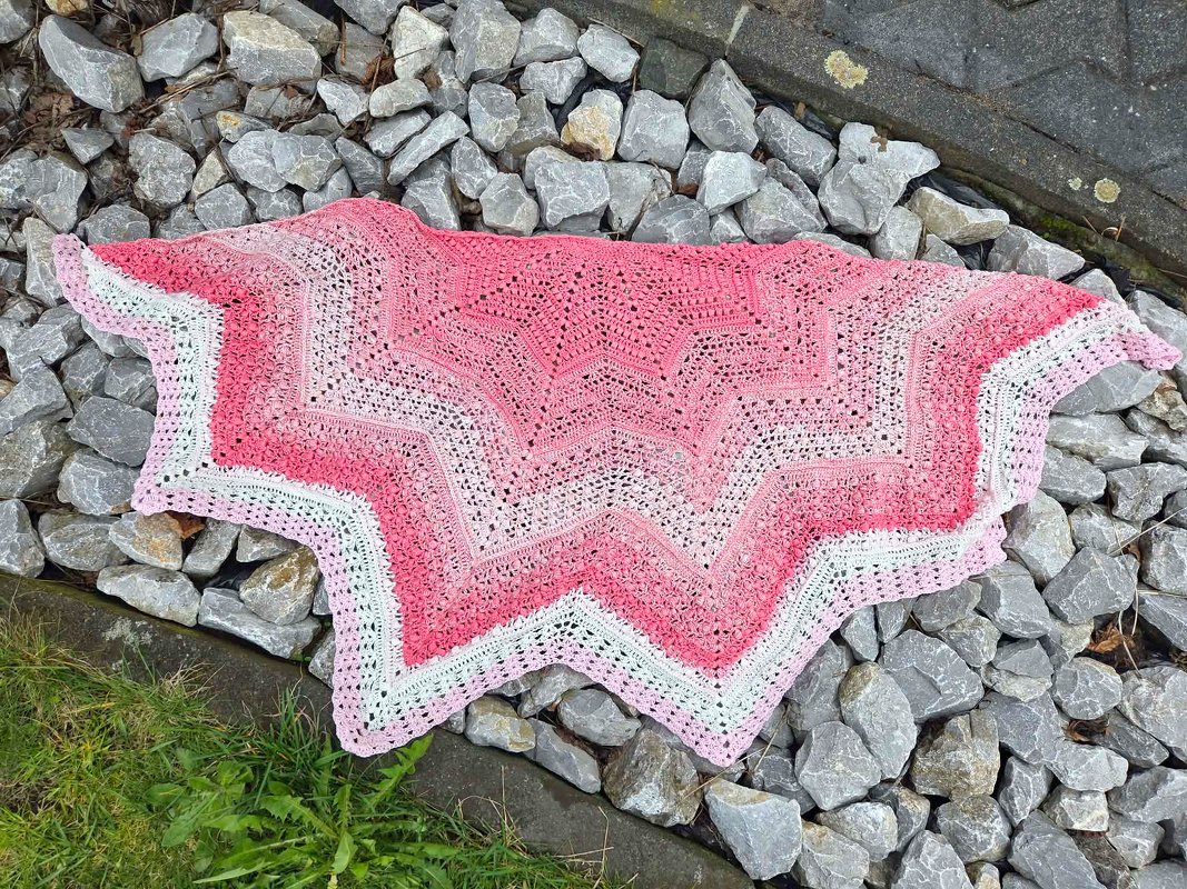 "Seestern"... das Sternentuch mit 6 Ecken für warme oder kalte Tage - Bild 21