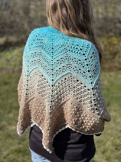 "Seestern"... das Sternentuch mit 6 Ecken für warme oder kalte Tage