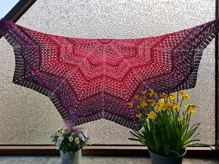 "Seestern"... das Sternentuch mit 6 Ecken für warme oder kalte Tage