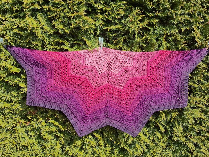 "Seestern"... das Sternentuch mit 6 Ecken für warme oder kalte Tage