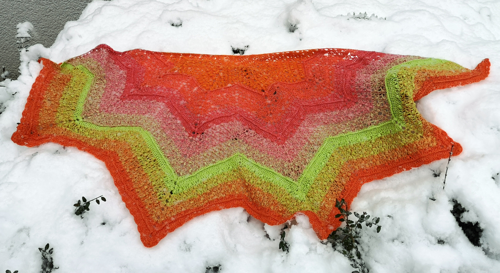 "Seestern"... das Sternentuch mit 6 Ecken für warme oder kalte Tage