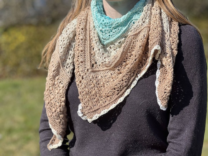 "Seestern"... das Sternentuch mit 6 Ecken für warme oder kalte Tage