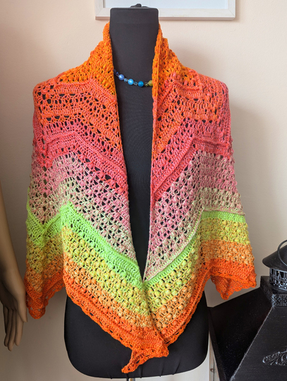 "Seestern"... das Sternentuch mit 6 Ecken für warme oder kalte Tage