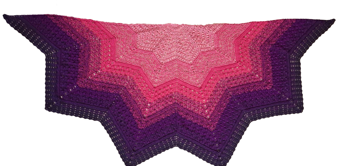 "Seestern"... das Sternentuch mit 6 Ecken für warme oder kalte Tage