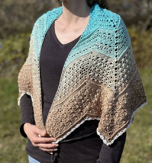 "Seestern"... das Sternentuch mit 6 Ecken für warme oder kalte Tage