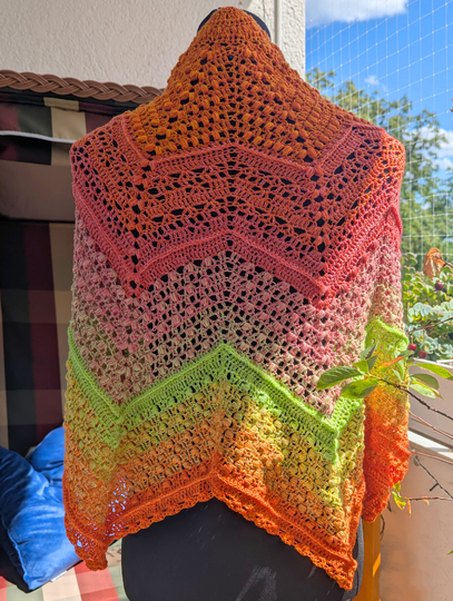 "Seestern"... das Sternentuch mit 6 Ecken für warme oder kalte Tage