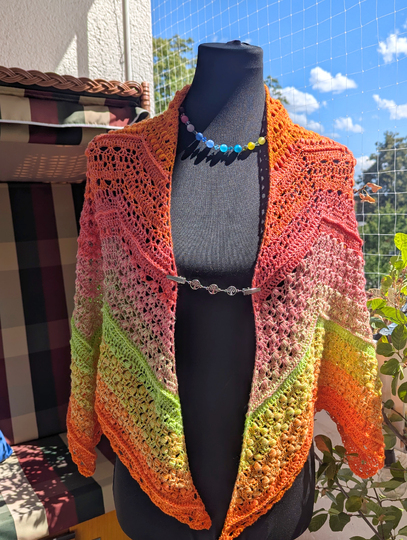 "Seestern"... das Sternentuch mit 6 Ecken für warme oder kalte Tage