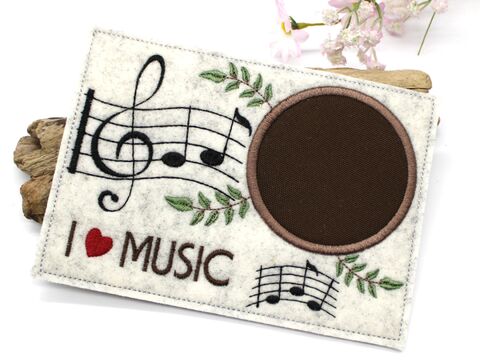 Stickdatei Mugrug Untersetzer Musik 13x18cm