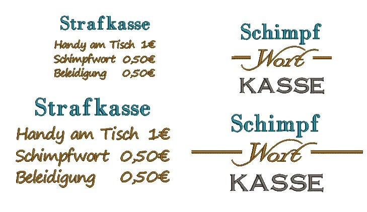 Stickdatei Meckerkasse Schimpfwortkasse 4er SET verschiedene Größen - Bild 8
