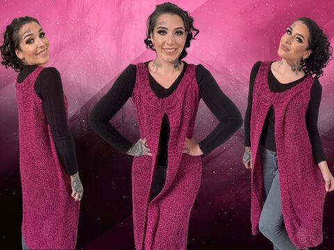 Häkelanleitung Longweste "POWERGIRL"