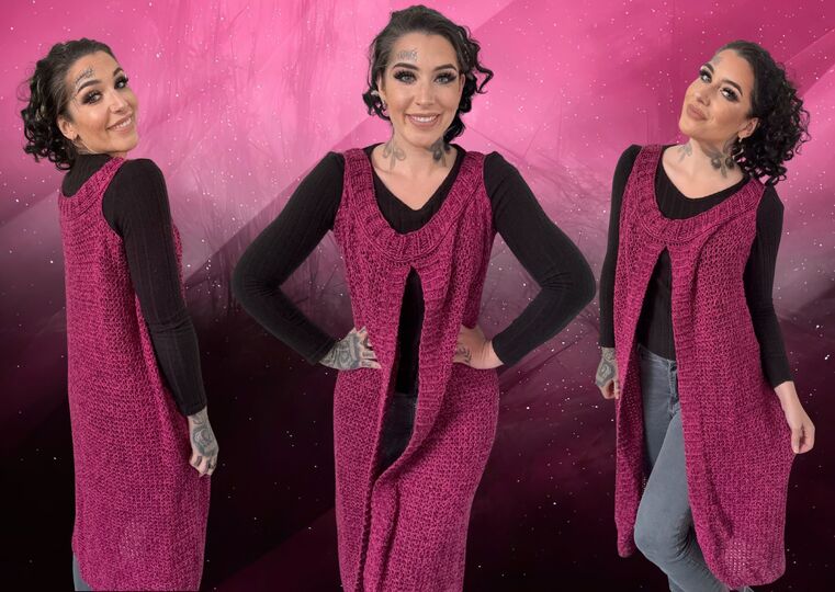 Häkelanleitung Longweste "POWERGIRL"