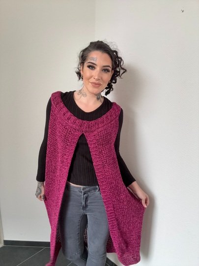 Häkelanleitung Longweste "POWERGIRL"