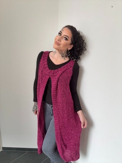 Häkelanleitung Longweste "POWERGIRL"