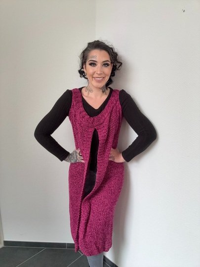 Häkelanleitung Longweste "POWERGIRL"