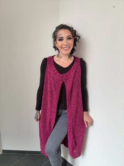 Häkelanleitung Longweste "POWERGIRL"