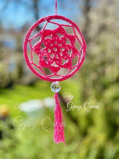 Mini Mandala Häkelanleitung | Boho Traumfänger häkeln | Fensterdeko DIY