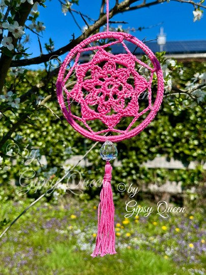 Mini Mandala Häkelanleitung | Boho Traumfänger häkeln | Fensterdeko DIY