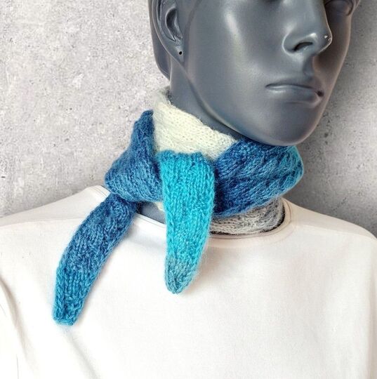 Strickanleitung Mini-Schal, Halstuch, ideal zur Resteverwertung  #376