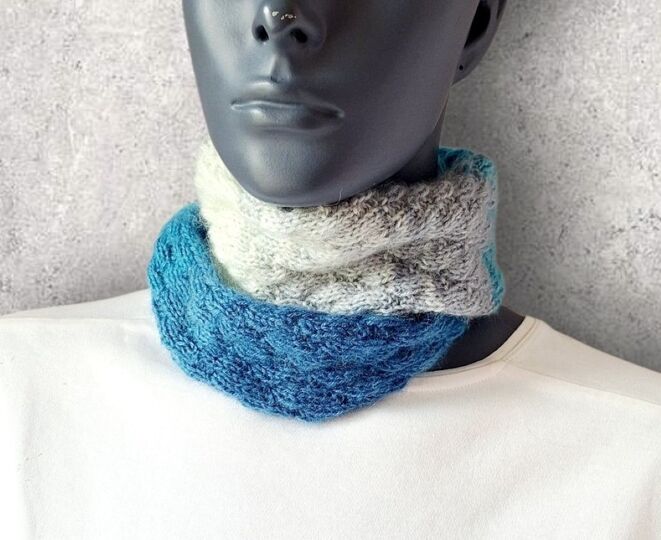 Strickanleitung Mini-Schal, Halstuch, ideal zur Resteverwertung  #376