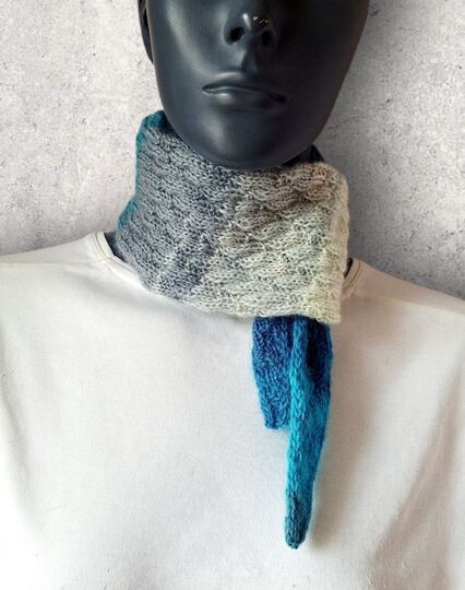 Strickanleitung Mini-Schal, Halstuch, ideal zur Resteverwertung  #376