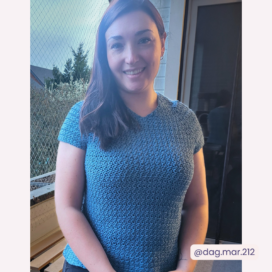 Häkelanleitung für Pullover mit Sternenärmeln|  6 Größen: S bis 2 XL