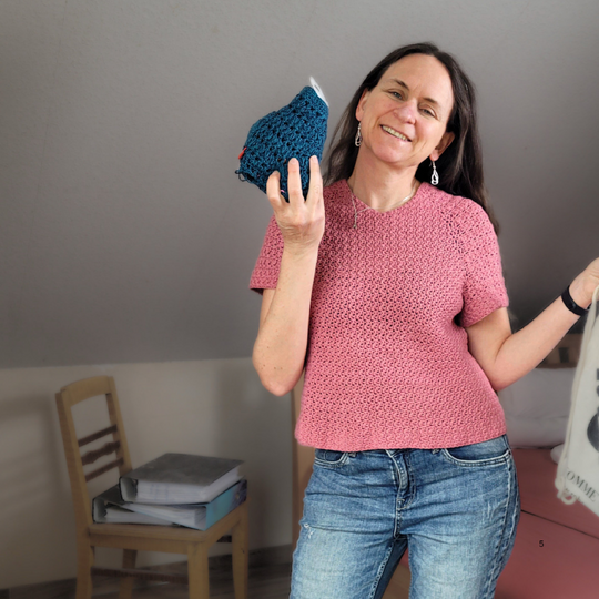 Häkelanleitung für Pullover mit Sternenärmeln|  6 Größen: S bis 2 XL