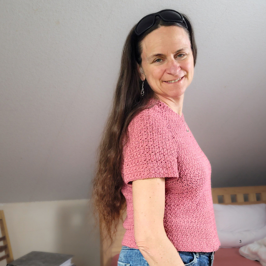 Häkelanleitung für Pullover mit Sternenärmeln|  6 Größen: S bis 2 XL